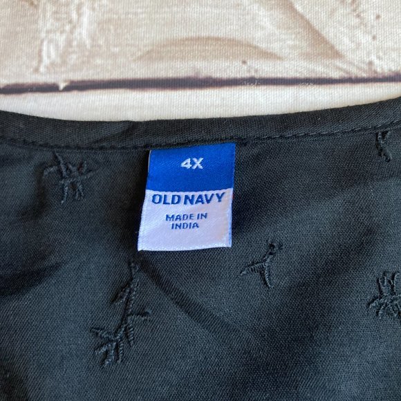 🟡SOLD🟡Old Navy Tie Neck All Day Maxi Swing Dress with Pockets 4X NWT - Picture 5 of 9